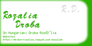 rozalia droba business card